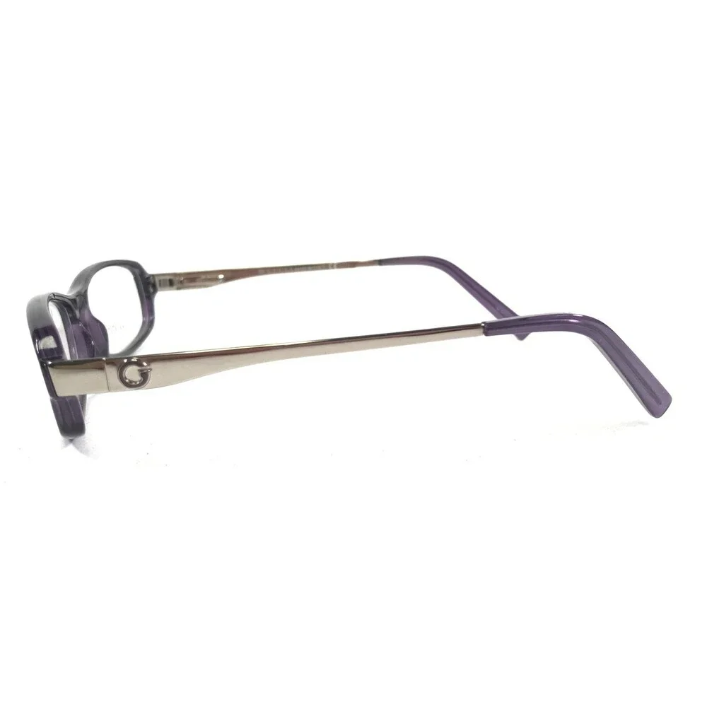 Gucci GG2576 Z4J Eyeglasses Frames Purple Silver Rectangular Full Rim 52-15-130